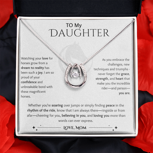 Daughter You Are (Grace, Strength, and Heart) - Equestrian Lucky in Love Necklace